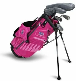 U.S. Kids Golf U.S Kids Golf UL48-s 5 Club Stand Set - Pink/Pink - Left Hand