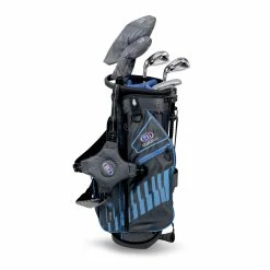 U.S. Kids Golf U.S Kids Golf UL48-S 5 Club Stand Bag Set - Grey/Teal - Left Hand