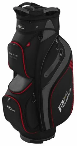 Powakaddy Golf PowaKaddy DLX-Lite Edition Cart Bag - Black/Titanium/Red