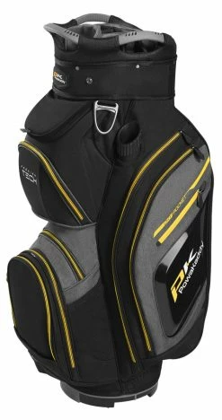Powakaddy Golf Powakaddy Premium Tech Cart Bag - Black/Heather/Yellow