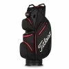 Titleist Golf Titleist StaDry 14 Cart Bag - Black/Black/Red -Clubs Sales 2023 2021 cart 14 stadry black black red 02 tb21ct7 06