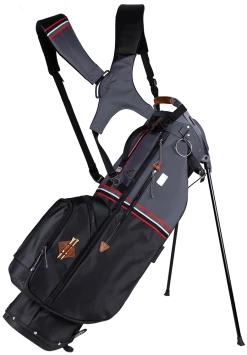 Sun Mountain Golf Sun Mountain Mid Stripe Stand Bag - Black/Gunmetal/Red