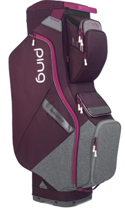 Ping Golf PING Traverse Cart Bag - Garnet/Heather Grey/Magenta