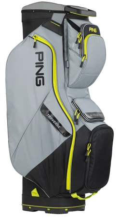 Ping Golf PING Traverse Cart Bag - Black/Iron/Neon Yellow