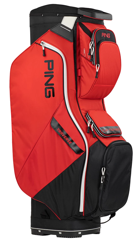 Ping Golf PING Traverse Cart Bag - Red/Black/White 3 Ping Golf PING Traverse Cart Bag - Red/Black/White