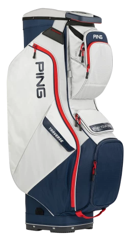 Ping Golf PING Traverse Cart Bag - Platinum/Navy/Red