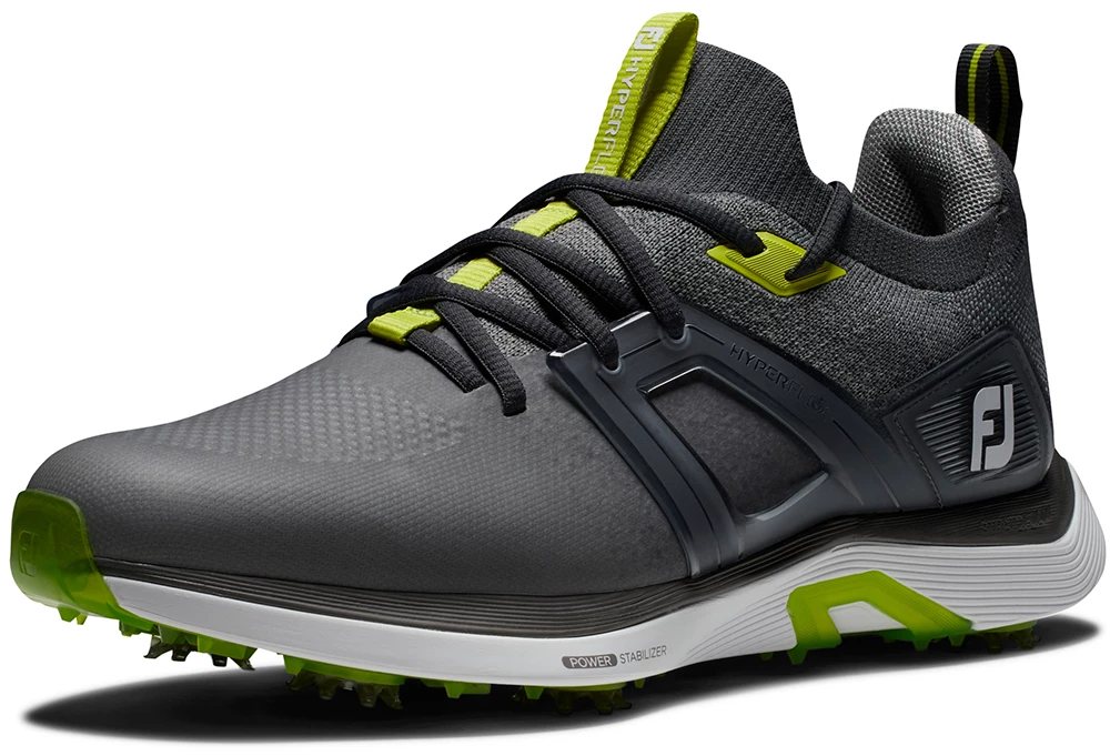 FootJoy Golf FootJoy HyperFlex Mens Golf Shoes - Charcoal/Grey/Lime 5 FootJoy Golf FootJoy HyperFlex Mens Golf Shoes - Charcoal/Grey/Lime - Image 3