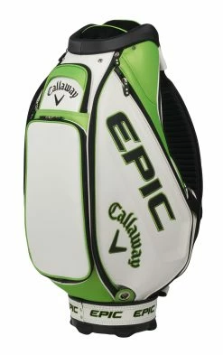 Callaway Golf Callaway Epic Staff Bag 12 Callaway Golf Callaway Epic Staff Bag -Clubs Sales 2023 5121101 bg cg stff epic wht grn blk 21 tq front