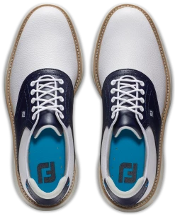 FootJoy Golf FootJoy Traditions Mens Golf Shoes - White/Navy 57899 -Clubs Sales 2023 57899 7