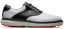FootJoy Golf FootJoy Traditions Spikeless Mens Golf Shoes - White/Black/Grey