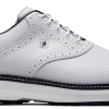 FootJoy Golf FootJoy Traditions Spikeless Mens Golf Shoes - White/Navy