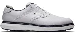 FootJoy Golf FootJoy Traditions Spikeless Mens Golf Shoes - White/Navy