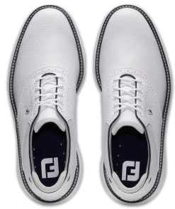 FootJoy Golf FootJoy Traditions Spikeless Mens Golf Shoes - White/Navy -Clubs Sales 2023 57927 6