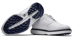 FootJoy Golf FootJoy Traditions Spikeless Mens Golf Shoes - White/Navy -Clubs Sales 2023 57927 7