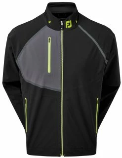 FootJoy Golf FootJoy HydroTour Waterproof Jacket - Black/Charcoal/Lime