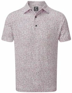FootJoy Golf FootJoy Granite Print Lisle Polo Shirt - White 88416