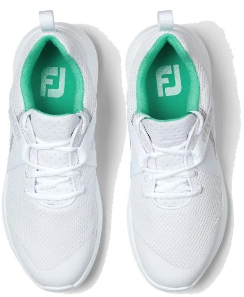 FootJoy Golf FootJoy Flex Women's Golf Shoe - White/Green 6 FootJoy Golf FootJoy Flex Women's Golf Shoe - White/Green - Image 4
