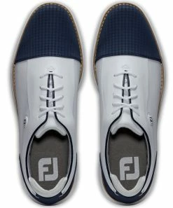 FootJoy Golf FootJoy Traditions Cap Toe Womens Golf Shoe - White/Navy -Clubs Sales 2023 97915 2