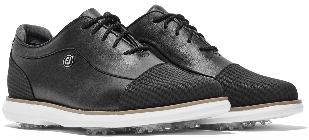 FootJoy Golf FootJoy Traditions Cap Toe Womens Golf Shoe - Black 5 FootJoy Golf FootJoy Traditions Cap Toe Womens Golf Shoe - Black - Image 3