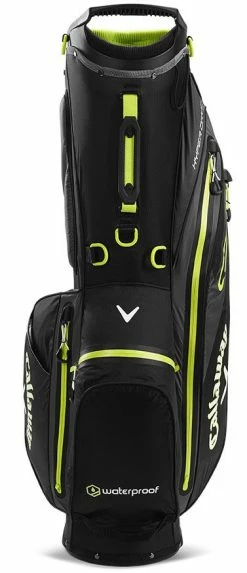 Callaway Golf Callaway Hyper Dry C Double Strap Stand Bag -Black/Charcoal -Clubs Sales 2023 callawayhyperdryc blackyellow 3 4