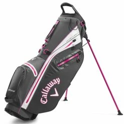 Callaway Golf Callaway Hyper Dry C Double Strap Stand Bag -Black/Charcoal -Clubs Sales 2023 callawayhyperdryc charcoalpink 1 4