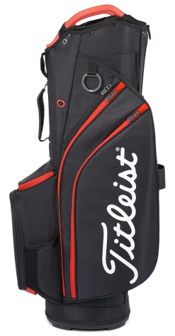 Titleist Golf Titleist Cart 14 Golf Bag - Black/Black/Red