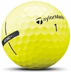 TaylorMade Golf TaylorMade Distance+ Golf Balls Dozen - Yellow -Clubs Sales 2023 distanceplus 1