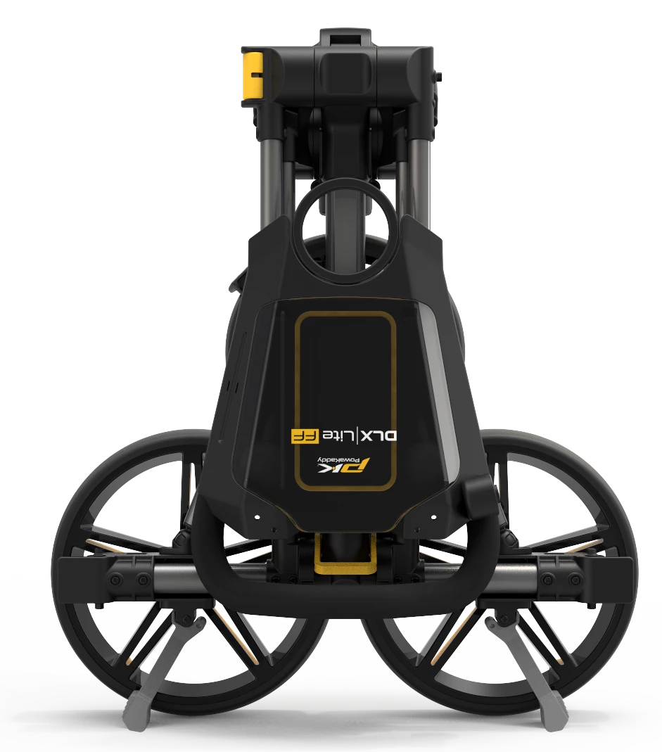 Powakaddy Golf NEW Powakaddy DLX-Lite FF Push Trolley - GunMetal/Yellow 6 Powakaddy Golf NEW Powakaddy DLX-Lite FF Push Trolley - GunMetal/Yellow - Image 4