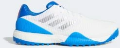 Adidas CodeChaos Sport Wide Fit Golf Shoe -8.5-Cloud White/Silver Metallic/Glow Blue