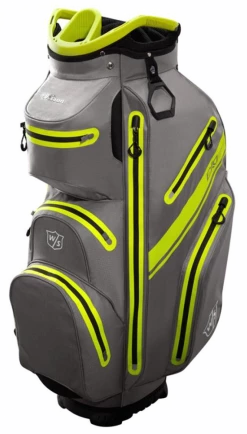 Wilson Golf Wilson EXO Dry Waterproof Cart Bag - Charcoal/Citron