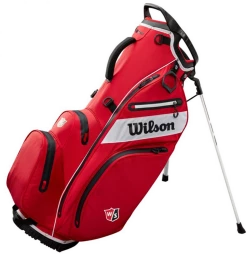 Wilson Golf Wilson EXO Dry Waterproof Stand Bag - Red/Black/White