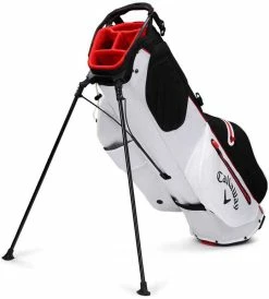 Callaway Golf Callaway Fairway C HD Double Strap Stand Bag 2022 - Black / White / Fire Red -Clubs Sales 2023 fairway stand blk wte red 3 1