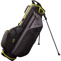 Wilson Golf Wilson Feather Stand Bag - Black/Silver/Citron