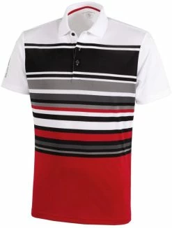 Galvin Green Miguel Golf Ventil 8+ Shirt - White/Red/Sharkskin