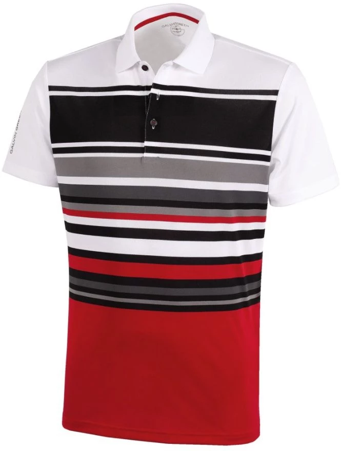 Galvin Green Miguel Golf Ventil 8+ Shirt - White/Red/Sharkskin 3 Galvin Green Miguel Golf Ventil 8+ Shirt - White/Red/Sharkskin