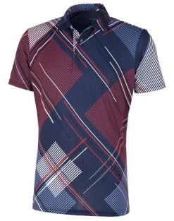 Galvin Green Mitchell Short Sleeve Shirt In VENTIL8 PLUS - Navy/Red
