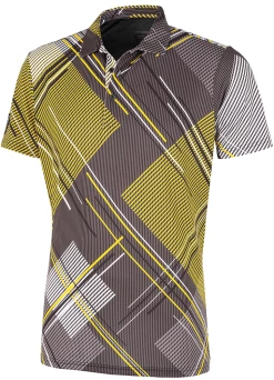 Galvin Green Mitchell Short Sleeve Shirt In VENTIL8 PLUS - Black/Yellow