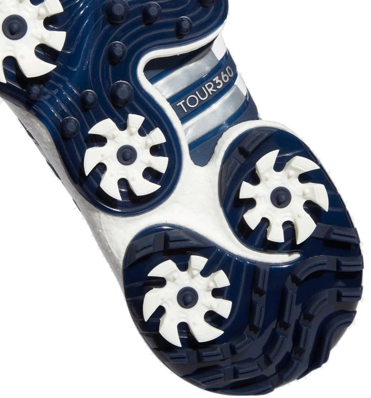 ADIDAS Tour 360 22 Golf Shoes - Cloud White / Collegiate Navy / Silver Metallic 11 ADIDAS Tour 360 22 Golf Shoes - Cloud White / Collegiate Navy / Silver Metallic - Image 9