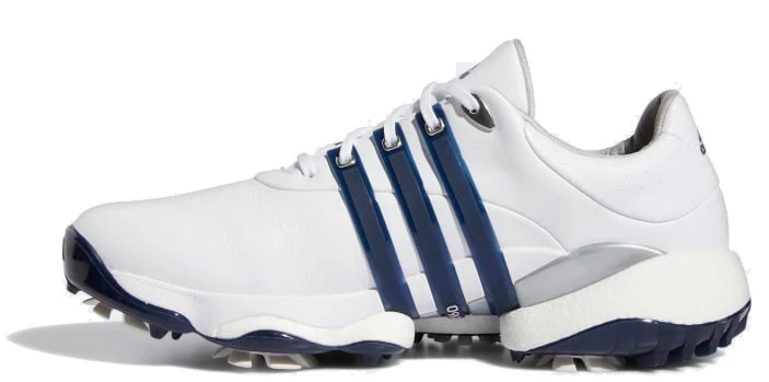 ADIDAS Tour 360 22 Golf Shoes - Cloud White / Collegiate Navy / Silver Metallic 4 ADIDAS Tour 360 22 Golf Shoes - Cloud White / Collegiate Navy / Silver Metallic - Image 2