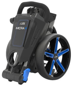Powakaddy Golf PowaKaddy Micra Golf Push Trolley - Gun Metal/Blue -Clubs Sales 2023 micblu2
