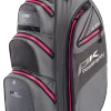 Powakaddy Golf NEW PowaKaddy Dri-Tech Cart Bag - Gun Metal With Hot Pink
