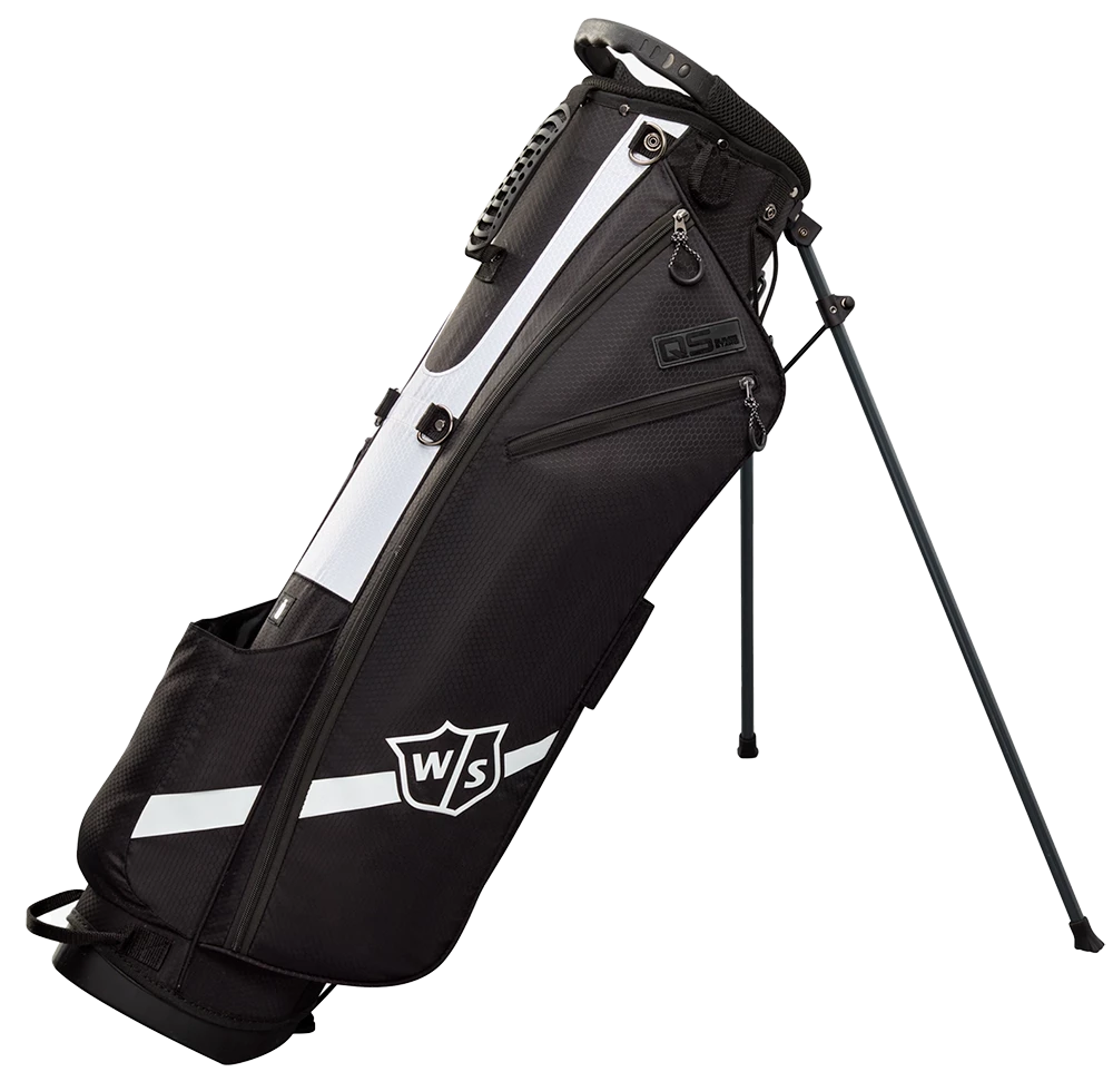 Wilson Golf Wilson QS Stand Bag - Black/White 3 Wilson Golf Wilson QS Stand Bag - Black/White