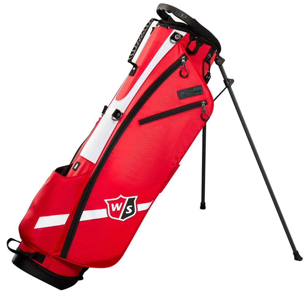 Wilson Golf Wilson QS Stand Bag - Red/White/Black 3 Wilson Golf Wilson QS Stand Bag - Red/White/Black