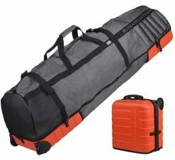 Sun Mountain Golf Sun Mountain KUBE Wheeled Golf Travel Cover -Inferno/Gunmetal