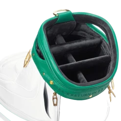 TaylorMade Golf Taylormade 2022 Major Season Opener Golf Tour Staff Bag - White/Green -Clubs Sales 2023 tm masters 2022 golf staff bag 2 1024x1024