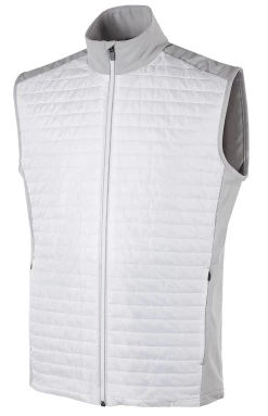Galvin Green LOUIE Bodywarmer - White/Cool Grey